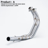 2014-2021 Yama MT07 FZ07 XSR700 Moto Racing Exhaust Muffler Half Blue Slip Front Stainless Steel Pipe New Condition