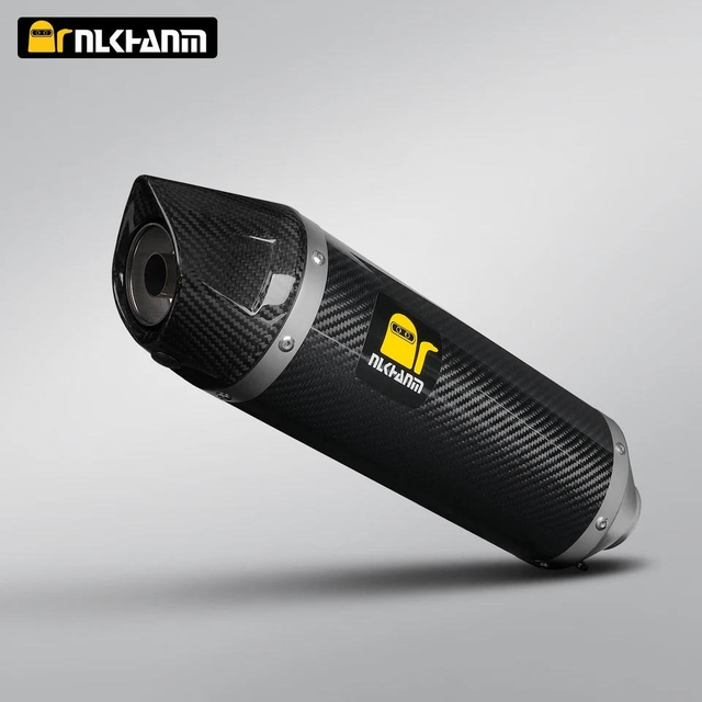 Leo Universal Motorcycle Exhaust System 51mm LV Full Carbon Fiber Muffler New Condition for GSX250 R3 R6 ZX4R ZX6R CBR650 Steel