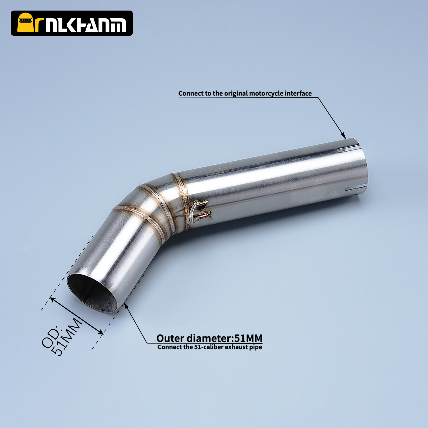 Motorcycle GSXR 600 750 K6 K7 Exhaust Middle Link Pipe Muffler Escape Section Adapter Tube for GSXR 600 750 K6 K7