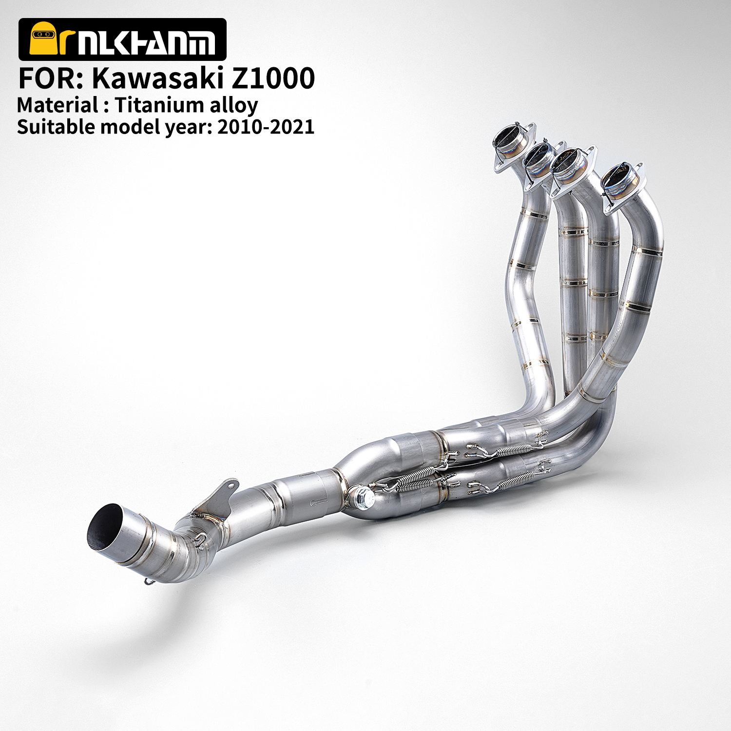 Kawasa Z1000 2010-21 Titanium Alloy System Escape Slip Tube 51mm Interface Front Link Pipe New Motorcycle Exhaust Optional Slip