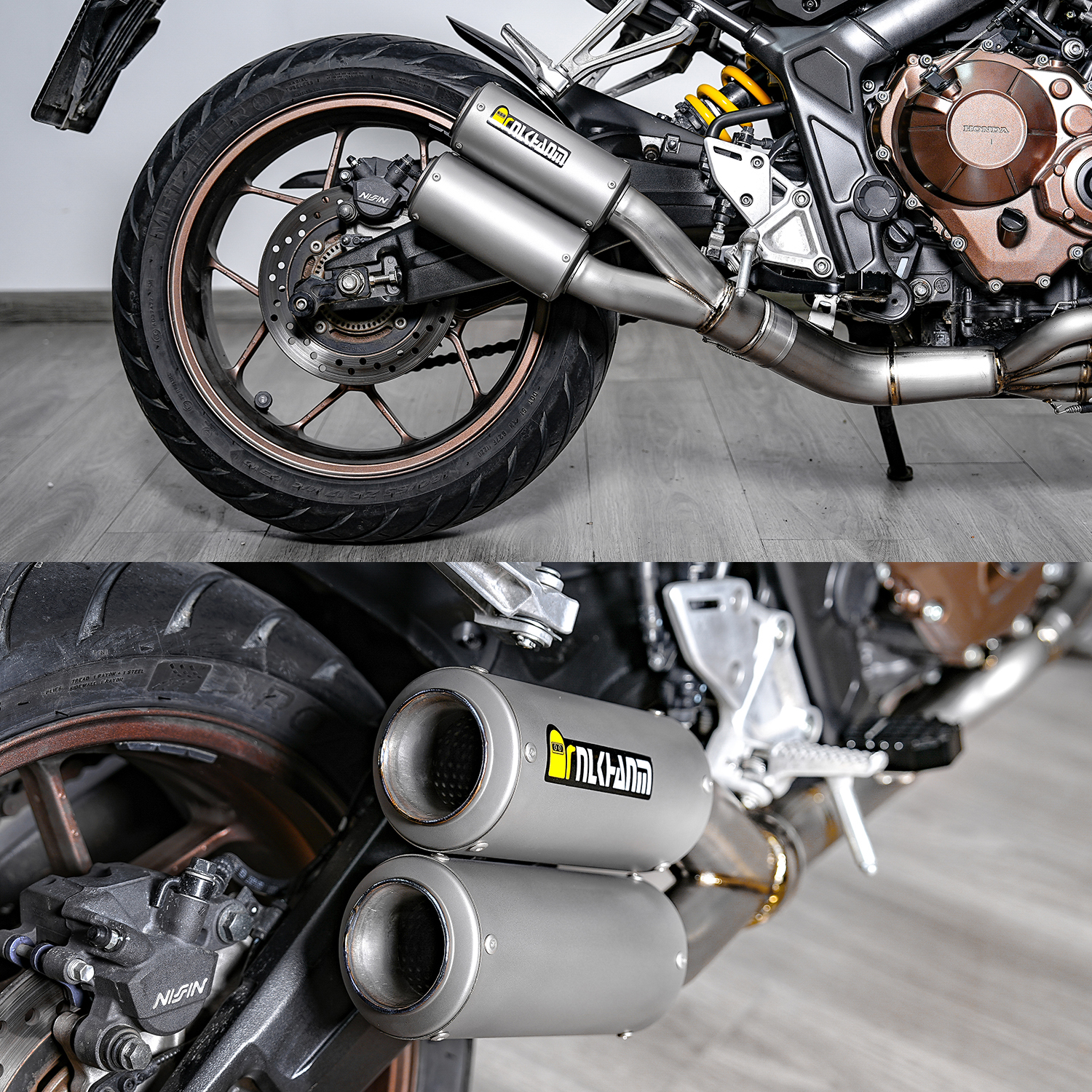 CBR650 CB650 Motorcycle Exhaust System Full Section Titanium Alloy Modification for CBR650 CB650 2014-2024