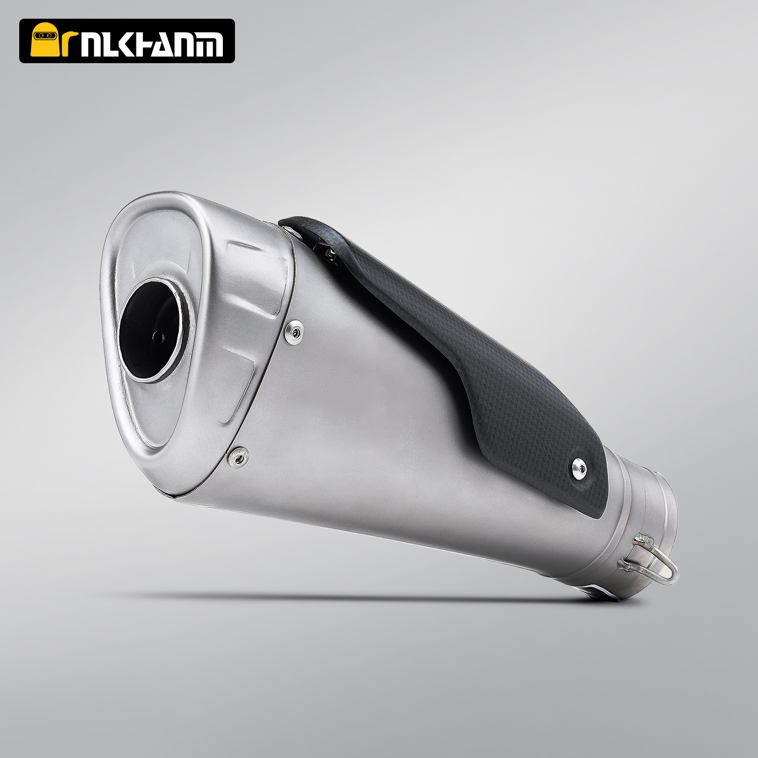 Performance V4 AK 60mm Titanium Alloy with Carbon Fiber Insulation Board Motorcycle Exhaust System Muffler for Performance V4
