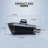 Universal 51mm Adapter Carbon Fiber AK Exhaust Muffler for GSXR150 R15 Duke200 Click CBR150R MT15 Gixxer150 250 RC200 CBR500R R3