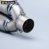 51mm Titanium Alloy Double Escape Outlet Muffler Stainless Steel Motorcycle Exhaust System Modification for ZX25R Z900 S1000R
