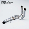 New 2017-2024 Kawasak ER6N Versys 650 Z650 Ninja 650 Slip-On Exhaust Muffler Sensor Front Middle Connection Link Pipe Steel