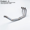 New 51mm Slip-On Stainless Steel Modified Motorcycle Exhaust System Lengthened Pipe for YAMA MT09 MT-09 FZ-09 Tracer 2014-2020