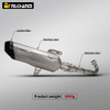 ZONTES 368G/E Motorcycle Exhaust System Modification Full Section with Carbon AK Muffler for 368G 368E