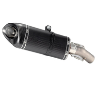 New Full Carbon Fiber Escape Muffler and Middle Link Pipe for KAWASAKI ZX6R Modified Motorcycle Exhaust System Condition New
