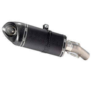 New Full Carbon Fiber Escape Muffler and Middle Link Pipe for KAWASAKI ZX6R Modified Motorcycle Exhaust System Condition New