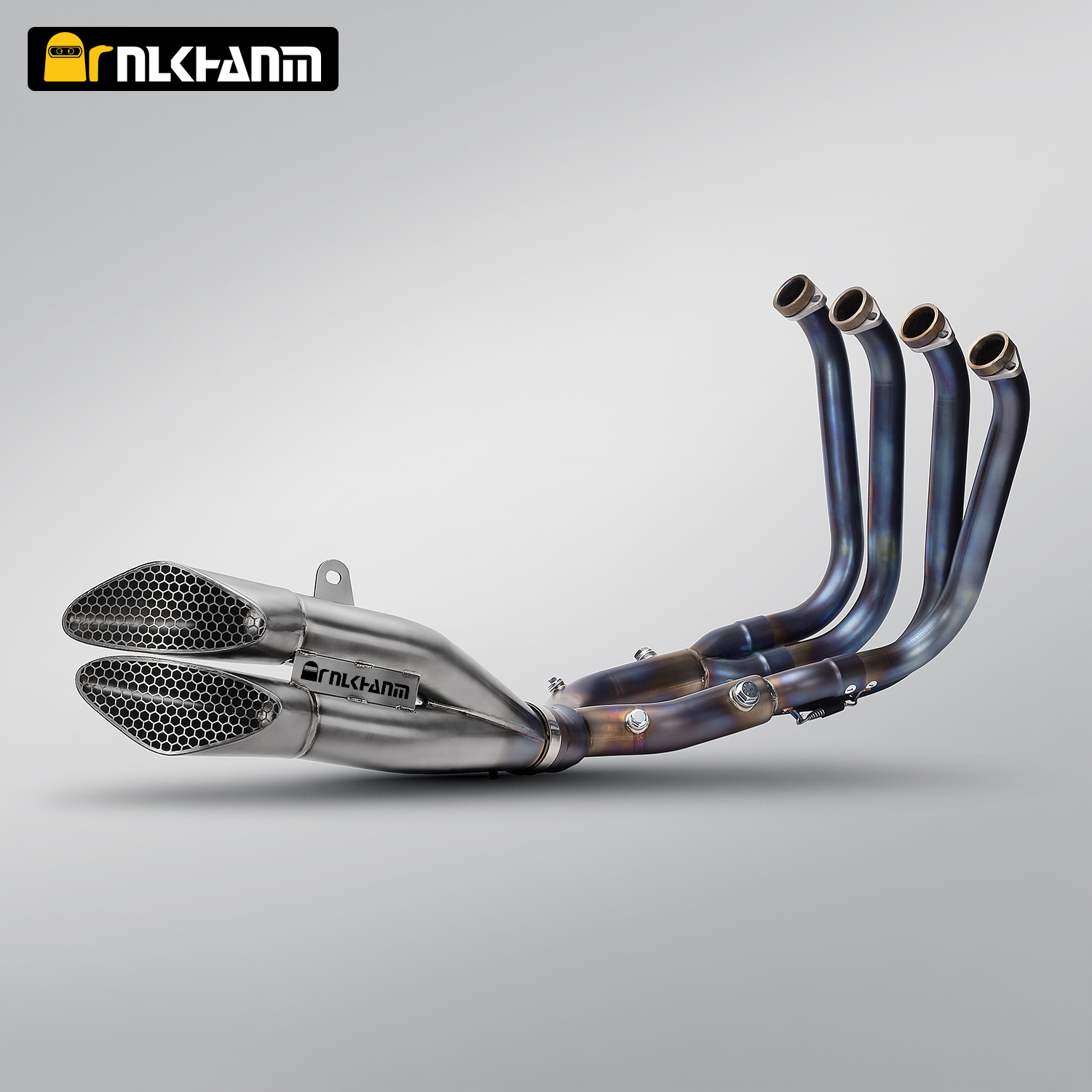 Modified Titanium Alloy Double Exit Muffler Slip-on Front Pipe Full Exhaust System for S1000XR 2019-2024 Motorcycles New