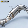 Stealth Exhaust System for Kawasak ER6N Versys 650 Z650 Ninja 650 Front Middle Connection Slip Sensor Link Pipe 2012-2019