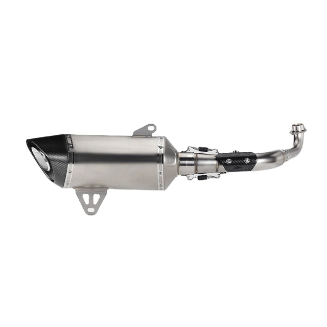 Custom Size Full Stainless Steel Motorcycle Exhaust System Carbon Fiber Cover New Condition Alloy Muffler for XMAX300 2023-2024