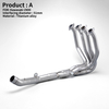 Motorcycle Exhaust Escape Moto Modified Titanium Alloy Full Systems for Kawasa Z800 Front Link Pipe Exhaust Elbow 51MM Tube
