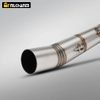 ZONTES 368G/E Motorcycle Exhaust System Modification Stainless Steel Front Section with Carbon Fiber Material