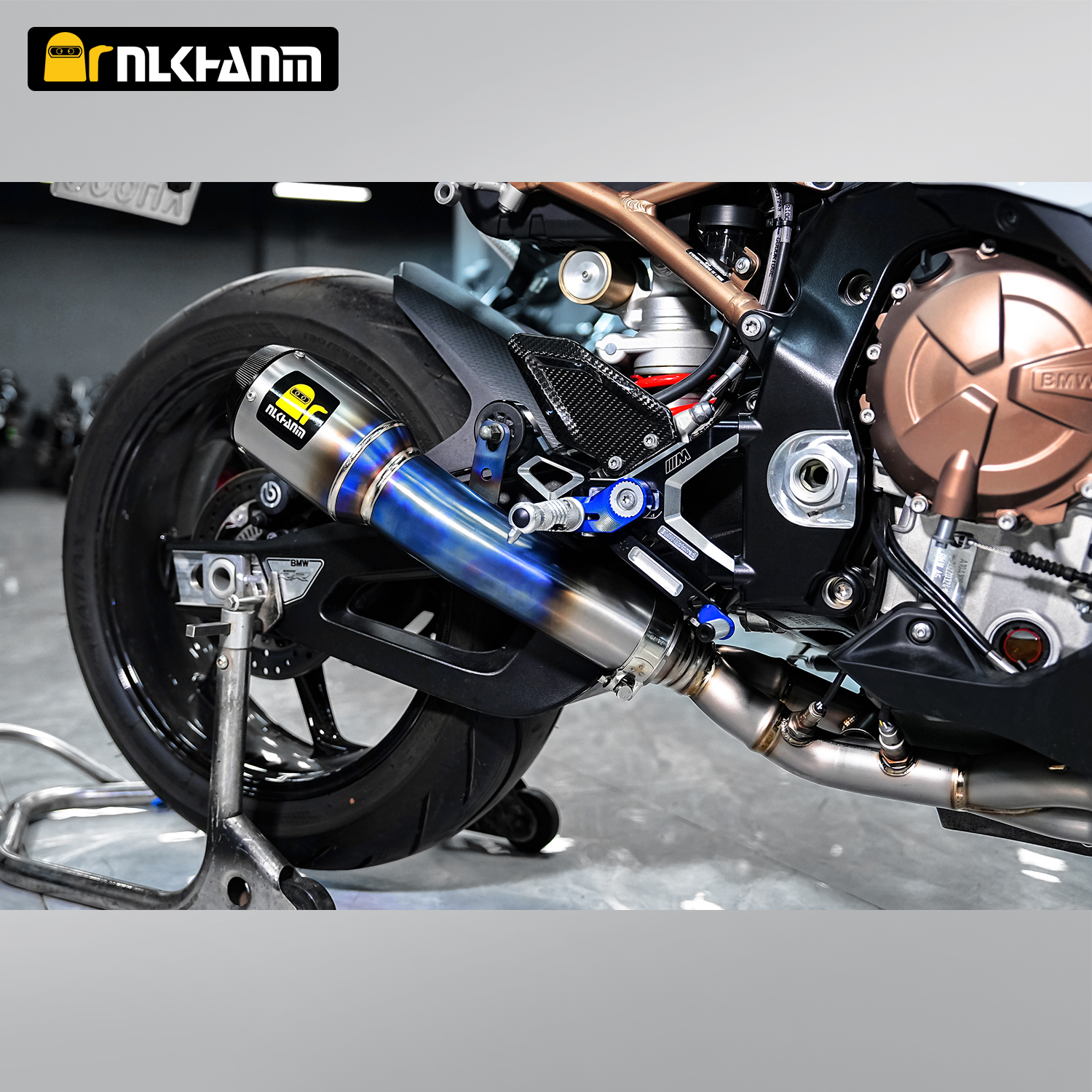 S1000RR NlkHanm Motorcycle Racing Exhaust System Full Section Titanium Alloy Modification for S1000RR 2019-2024