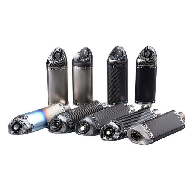 250mm Universal AK Motorcycle Exhaust System Modification Full Carbon Fiber DB Killer Z900 Ninja400 650 R6 GSX250 New Steel