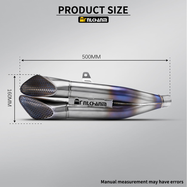 NlkHanm Titanium Honeycomb Forged Motorcycle Exhaust Kit slip on Line for Kawasaki Zx6r 636 ZX6R ZX-6R 2021-2024