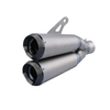 51mm Titanium Alloy Double Escape Outlet Muffler Stainless Steel Motorcycle Exhaust System Modification for ZX25R Z900 S1000R