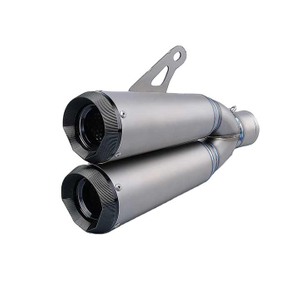 51mm Titanium Alloy Double Escape Outlet Muffler Stainless Steel Motorcycle Exhaust System Modification for ZX25R Z900 S1000R