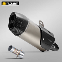 BM ADV R1300GS R1300 GS Motorcycle Exhaust Mid Section New Carbon Slip-On Modified Muffler with Middle Pipe Connection