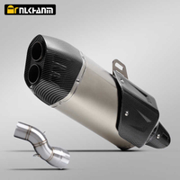 BM R1200GS R1200 Adventure ADV Motorcycle Exhaust System Slip-On Carbon Cover Double Hole Muffler Middle Pipe New Condition