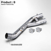 2015-2021 R1 YZF R1 MT10 Slip-On Front Middle Link Pipe Modification Stainless Steel titanium alloy Exhaust System Box Packaging