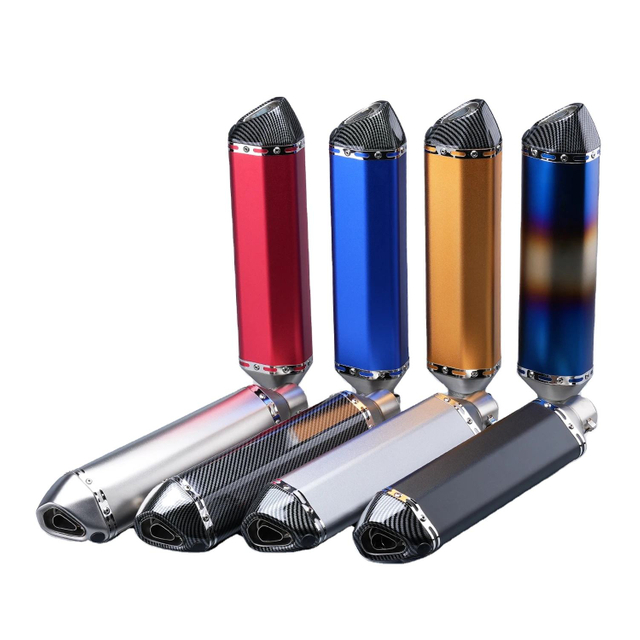 Universal 36-51mm Motorcycle Exhaust Muffler with DB Killer New Condition Carbon and Steel Material Boxed