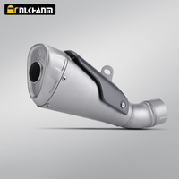 Motorcycle Exhaust AK Modified Full Titanium Alloy Honeycomb Muffler Pipe Original Interface for Aprilia RSV4 RS V4 2015-2024