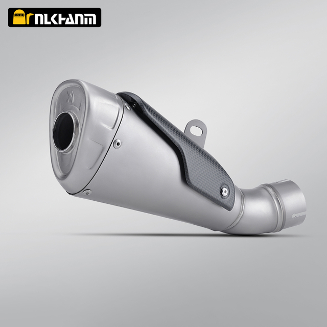 Motorcycle Exhaust AK Modified Full Titanium Alloy Honeycomb Muffler Pipe Original Interface for Aprilia RSV4 RS V4 2015-2024