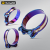 Baked Blue Color Hexagonal Screw Clamp for Escaping New Motorcycle Exhaust System with Muffler Mouth Exhaust Pipe Connection