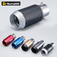 New Universal Racing Exhaust Pipe for AustinRacing Z900 Z1000 Ninja400 CBR500 R6 Zx6r Motorcycle Carbon Material Muffler