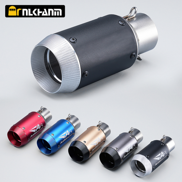 New Universal Racing Exhaust Pipe for AustinRacing Z900 Z1000 Ninja400 CBR500 R6 Zx6r Motorcycle Carbon Material Muffler