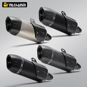 51mm Motorcycle Exhaust System Dual Escape Outlet AK Modified Muffler Insulation Board R1250GS Z900 DL1050 New Boxed Packaging