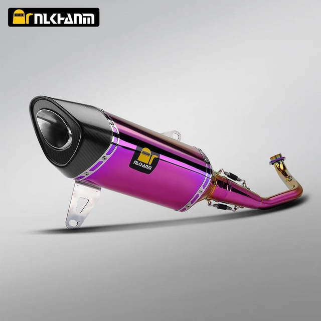 SYM Husky ADV300 Pink Motorcycle Exhaust System Full Section Modification Stainless Carbon Fiber Materials Box Packing Brand New