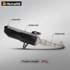 ZONTES 368G/E Motorcycle Exhaust System Modification Full Section with Carbon AK Muffler for 368G 368E