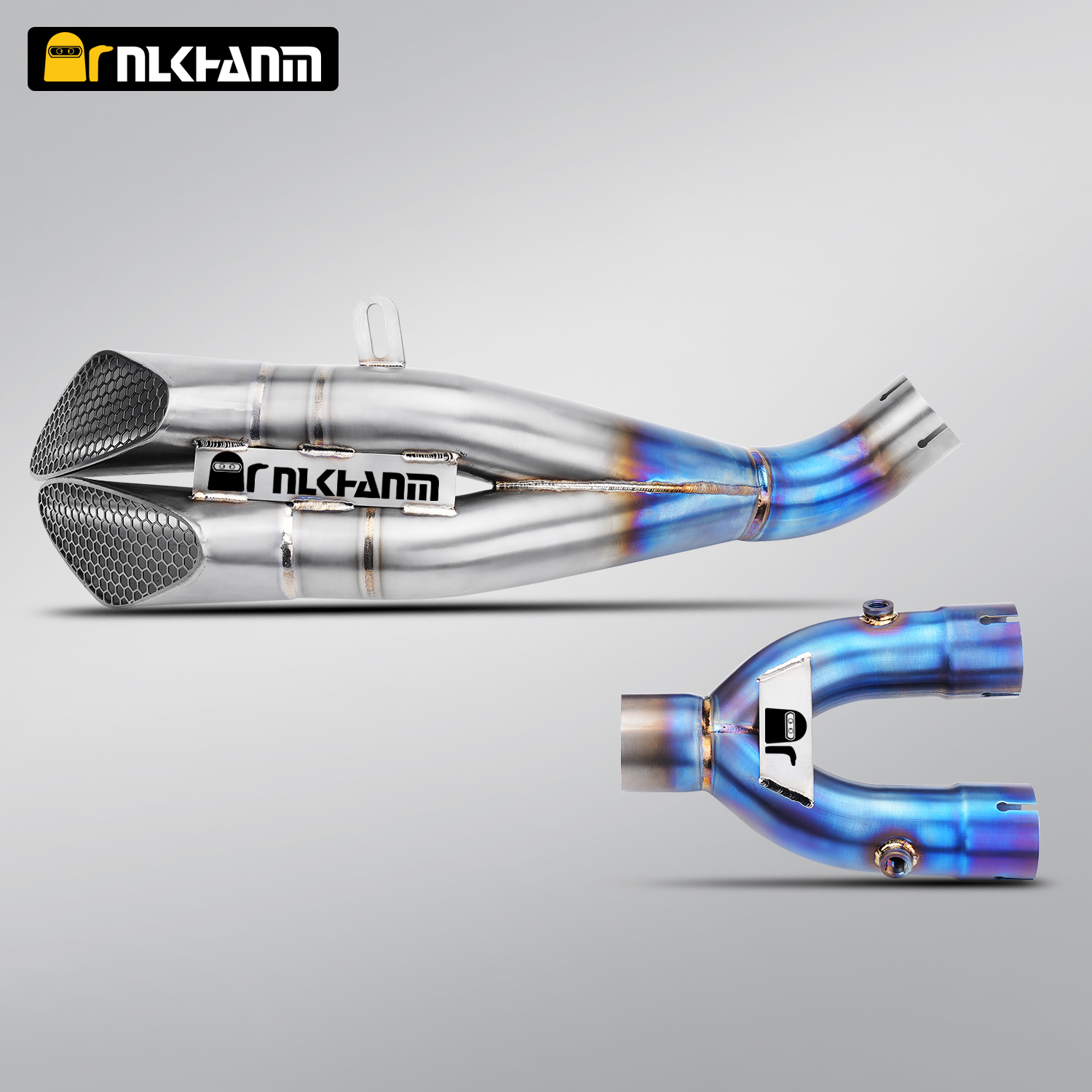 YZF-R1 R1M Motorcycle Exhaust System Modification NlkHanm Gemini Titanium Alloy Dual Outlet Escape for YAMA YZF-R1 YZF-R1M