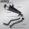 XADV750 Motorcycle Exhaust System Full Section Black DB Killer Arrow Modification 51mm Stainless Steel Adapter Boxed New