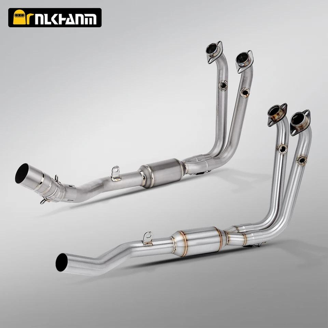 For CFMOTO 450SR New Condition Stainless Steel and Titanium Alloy Front Section Motorcycle Exhaust System Modification