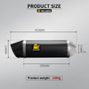 Leo Universal Motorcycle Exhaust System 51mm LV Full Carbon Fiber Muffler New Condition for GSX250 R3 R6 ZX4R ZX6R CBR650 Steel