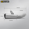 New Titanium Alloy Motorcycle Exhaust Integrated Mid Tail Carbon Tip AR Muffler Modified Middle Link Pipe ZX10R New Steel