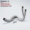 Stealth Exhaust System for Kawasak ER6N Versys 650 Z650 Ninja 650 Front Middle Connection Slip Sensor Link Pipe 2020-2023 Model