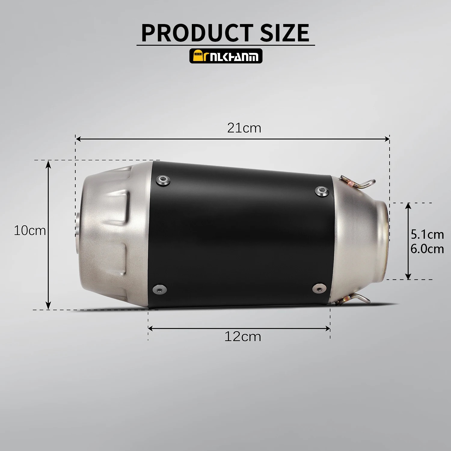 universal motorcycle exhaust pipe muffler silencer chrome