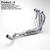 Kawasa Z1000 2010-21 Titanium Alloy System Escape Slip Tube 51mm Interface Front Link Pipe New Motorcycle Exhaust Optional Slip