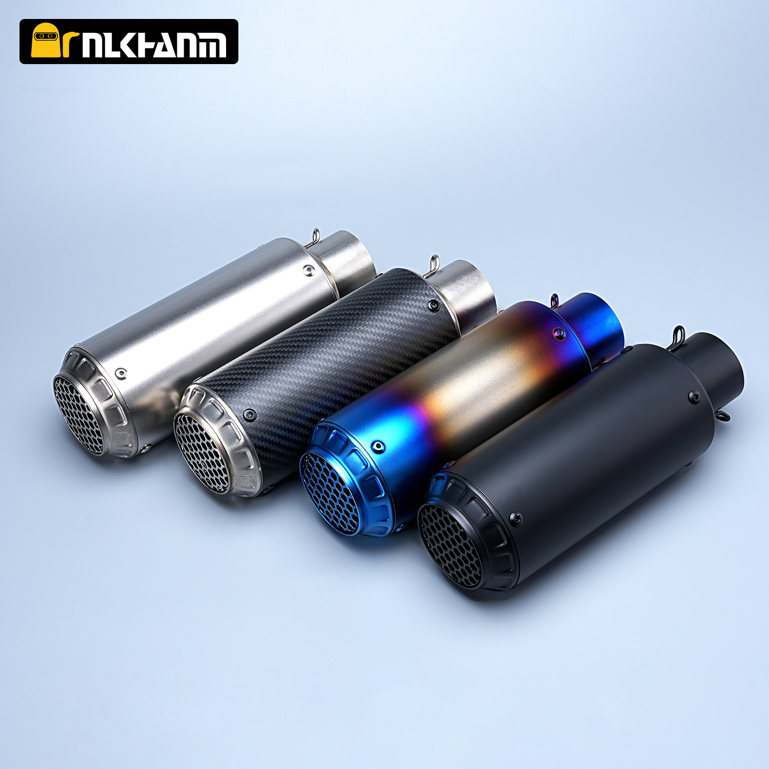 Universal 51mm 60mm Motorcycle Exhaust Pipe Motorcycle for YZF R6 R15 R3 MT07 ZX6r Z800 Z900 MT09 FZ09 Z400