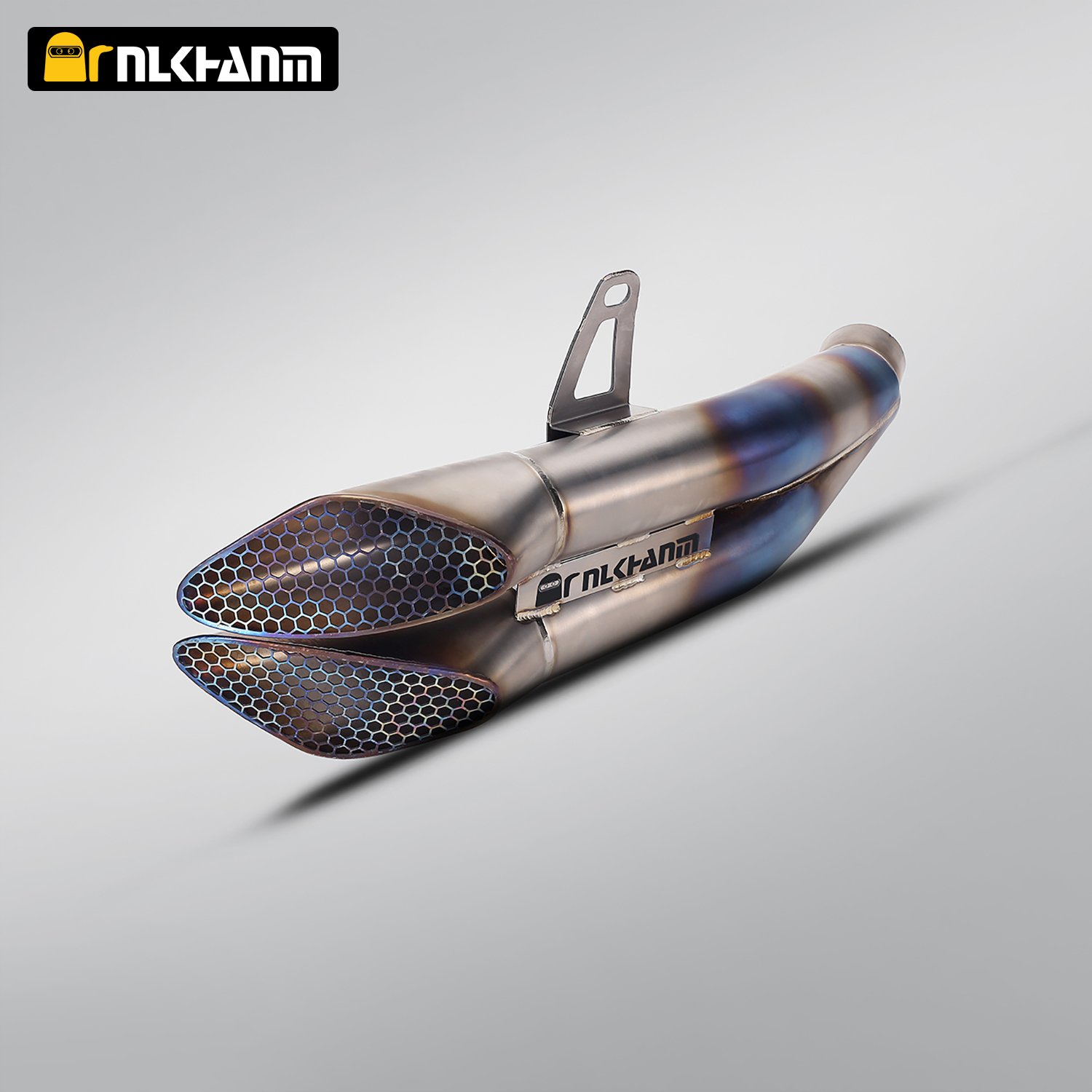 NlkHanm Titanium Honeycomb Forged Motorcycle Exhaust Kit slip on Line for Kawasaki ZX-4R ZX4R Zx4rr ZX25R Zx25rr