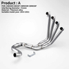 Titanium Alloy Mufflers for Hon CB650R/CBR650F Full Moto Exhaust System with Movabile Front Link Pipe Packed in Box