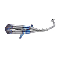NlkHanm Original Full Titanium Alloy Escape Muffler Custom Motorcycle Exhaust System Modification XMAX300 Stainless Steel