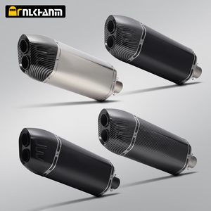 Custom 51mm Motorcycle Exhaust System Double Escape Outlet Muffler AK Modified for R1250GS Z900 DL1050 New Condition Steel Box