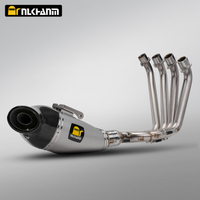 2014-2023 Racing Full Underbody Exhaust System for CB650F/CBR650R/CB650R/CBR650F Motorcycles Includes Carbon Front Steel Box