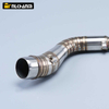 Nmax 125 Stainless Steel Motorcycle Exhaust Middle Link Pipe Collector Elbow Headers for Yama NMAX155 NMAX125 2015-2017